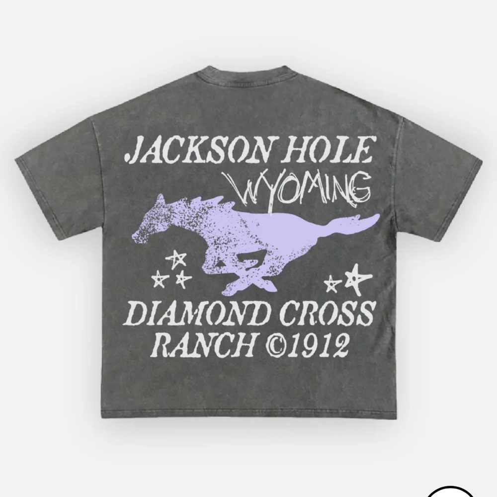 Diamond cross ranch tee shirt - Jackson hole